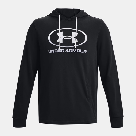 Under‎ Armour Men's Rival Fleece Big Logo Pullover Hoodie Black Size 2XL NEW - Picture 1 of 5